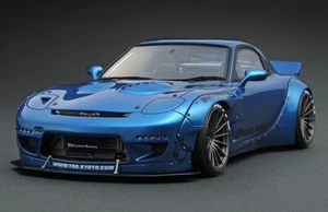 *SUPER RARE* Ignition Model 1/18 Rocket Bunny Mazda RX-7 FD3S Blue Metallic JDM - Picture 1 of 2