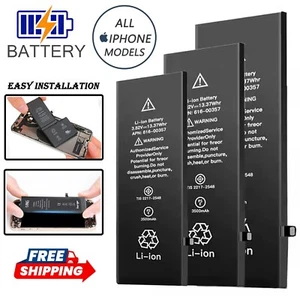 Replacement Battery For iPhone 15 14 13 SE 5s 6 6s 7 8 X XS XR 11 PRO MAX PLUS - Picture 1 of 8