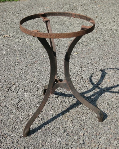 Antique Ice Cream Parlor Table Cast Iron Base Cover