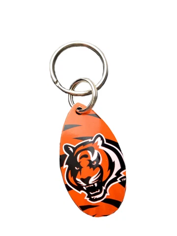 NFL Cincinnati Bengals Zoom Logo Vintage Teardrop Spinner Keychain Cover