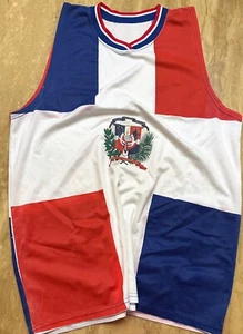 DOMINICAN REPUBLICA DIOS PATRIALIBERTAD VINTAGE NATIONAL SLEEVELESS SHIRT - Picture 1 of 3