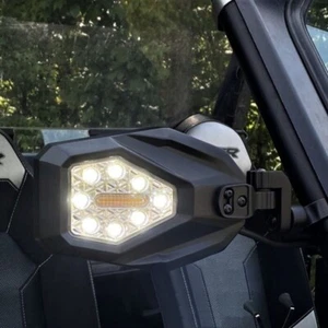 Custom Dynamics SXS Mirror with LED Run Light & Sequential Turn Signal UTV NEW - Picture 1 of 4