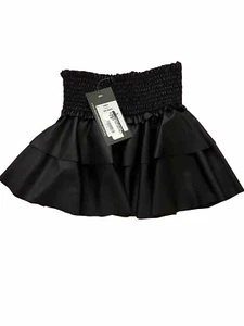 pumpkin and bean FBZ black pleather ruffle skirt 4 T $75 - Picture 1 of 6
