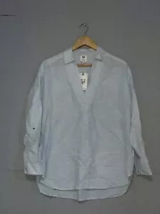 BNWT Rivers Womens Coastal Calm Linen Blend Top Pale Blue Size 8 RRP$45 - Picture 1 of 5
