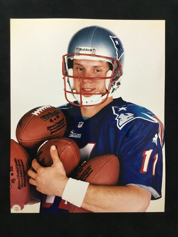 Drew Bledsoe No. 11 New England Patriots Fútbol 8x10 Color Foto V Foto 1 de 1