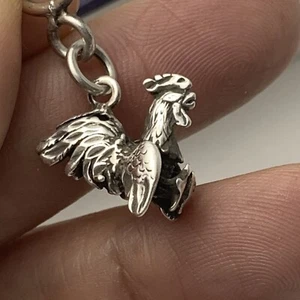 925 Sterling Silver 3D Gamecock Rooster University of South Carolina USC Charm - Picture 1 of 13