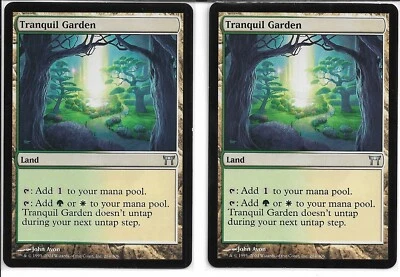 x2 MTG: Tranquil Garden - Champions of Kamigawa | Land 284/306 - Image 1 of 2
