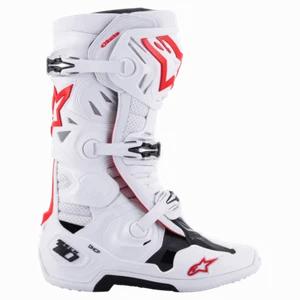 Alpinestars Tech 10 Supervented Boots White/Bright Red Size 7 - Picture 1 of 7