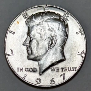 1967 Kennedy Silver Clad Half Dollar Unc - Picture 1 of 3
