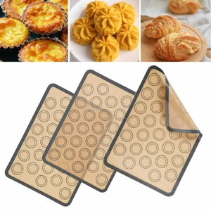 Silicone Macaron Baking Mat Non Stick Sheet Cake Tray Dough Pad Macaroon Mould - Picture 1 of 9