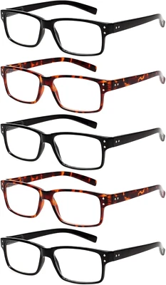 NORPERWIS 5 Pairs Reading Glasses with Spring Hinges for Men and Women - Image 1 of 4