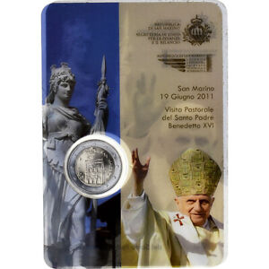 [#1178012] San Marino, Pape Benoit XVI, 2 Euro, 2011, Rome, STGL, Bi-Metallic