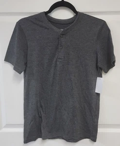 Joe’s Jeans Short Sleeve Henley T-Shirt Dark Gray Boy's Size Large (14-16) - Picture 1 of 8
