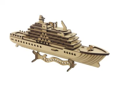 Wooden 3D Cruise Ship Puzzle, Pieces 71, New, Dimensions 12 x  5 in, DIY - Image 1 of 3