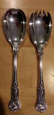 Sheffield England Kings Serving Fork & Spoon -"EPNS A1 Made in England" 8 3/4"