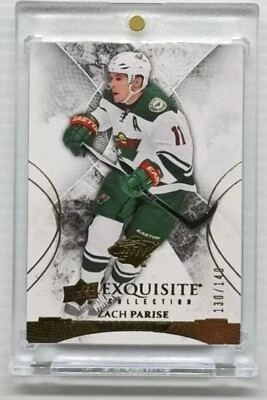 2015-16 UD Black Diamond Zach Parise Gold Exquise Base #130/149 Minnesota Wild - Image 1 of 2
