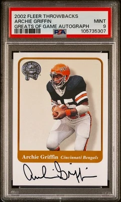 🔥 2002 Fleer Throwbacks - Greats of Game Autographs - ARCHIE GRIFFIN - PSA 9!! - Image 1 of 2
