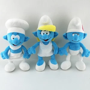 BRAND NEW 35cm SMURF SOFT TOY SMURFETTE PLUSH PAPA SMURF TOY - Picture 1 of 17