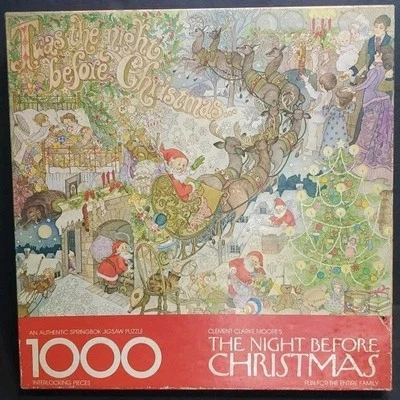 1975 SPRINGBOK Clement Clarke Moore's The Night Before Christmas 1000 PC Puzzle - Image 1 of 4