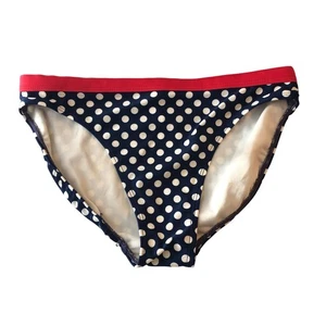 OP Girls Bikini Bottom Brief Polka Dot Navy Blue Red XL - Picture 1 of 3