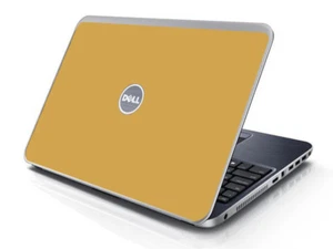 GOLD Vinyl Lid Skin Cover Decal fits Dell Inspiron 15R N5010 Laptop - Picture 1 of 1