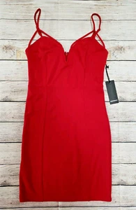 NWT NEW SMALL FOREVER 21 RED SWEETHEART SPAGHETTI STRAP STRETCH MINI PARTY DRESS - Picture 1 of 5