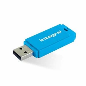 Integral NEON 128GB USB 2.0 Flash Drive BLUE USB Memory Stick - Picture 1 of 2