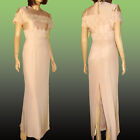 RIMINI  by Shaw $300 BEADED Pale Pink SUEDED SILK GOWN Formal Prom Bridesmaid 6