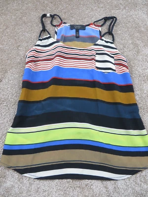 Camiseta sin mangas Jessica Simpson Rainbow BOHO con correas de espagueti tejidas talla X-pequeña Foto 1 de 4