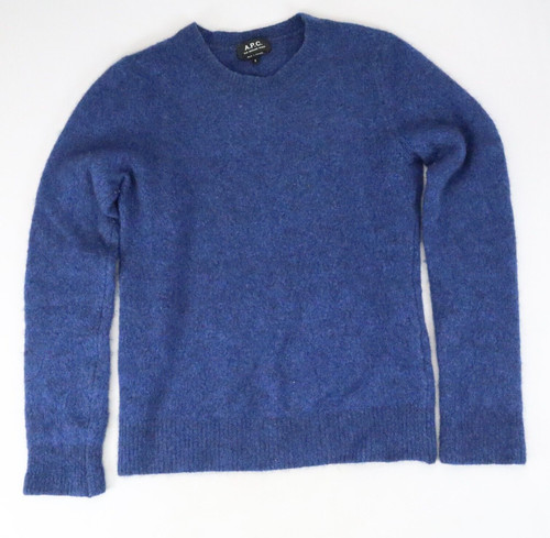 APC Sweater Womens S Blue Wool Yack Crew Neck Classic Minimalist Capsule