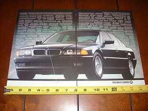 1995 BMW 7 SERIES - ORIGINAL 2 PAGE AD - Picture 1 of 2