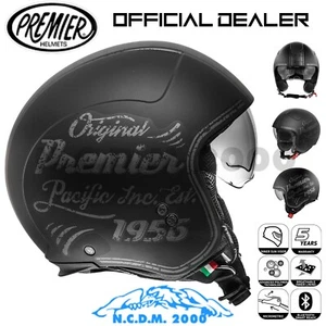 CASCO APERTO OPER FACE MOTO SCOOTER NERO PREMIER ROCKER OR9BM OMOLOGATO 22-05 - Imagen 1 de 9