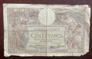 FRANCE 100 FRANCS 1938 COMBINE SHIPPING NO RESERVE! - Picture 1 of 2