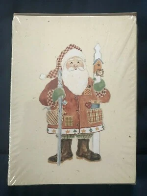 OFICINA - LOTE DE 18 - TARJETAS DE NOTAS DE COSTURA DE SANTA EN BLANCO con SOBRES - 5" X 6-3/4" Foto 1 de 2