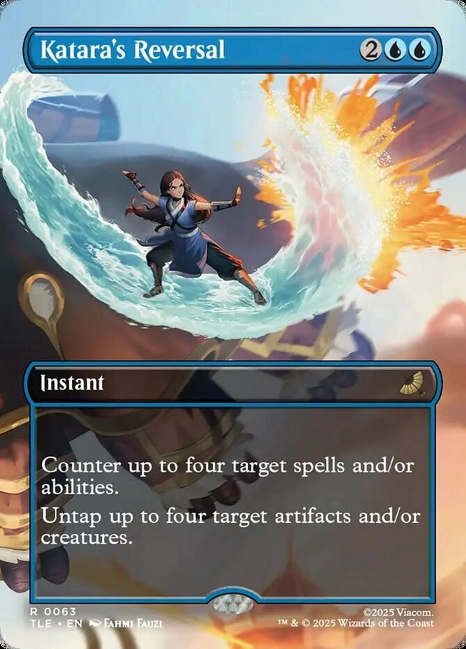 x1 Katara's Reversal - Borderless R MTG Avatar: The Last Airbender: Eternal M/NM - Image 1 of 1