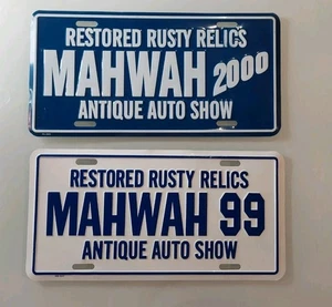 2 reliquias oxidadas restauradas de colección matrícula antigua exposición automática Mahwah NJ 1999, 2000 - Imagen 1 de 8