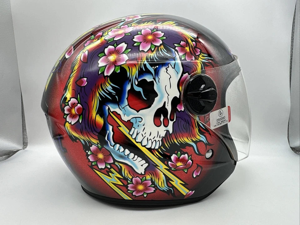 Casco de motocicleta KBC Christian Audigier Ed Hardy XS para mujer hermoso fantasma Foto 1 de 4
