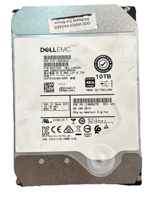 DELL EMC 10TB SAS 12GBps SED 4KN 0f27433 118000276 HUH721010AL4205 Server Hard D - Image 1 of 4