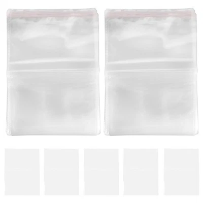  BESTOMZ 100pcs 30 x 40cm Clear Plastic Cello Bags Grip Peel and Seal Strong - Image 1 of 4
