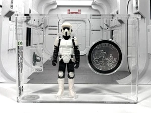 STAR WARS KENNER 1985 BIKER SCOUT mit MÜNZFIGUR GRADED CAS 85 VINTAGE - Bild 1 von 6