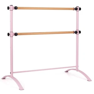 4FT Portable Ballet Barre Double Freestanding Bar Stretch Dance W/4-Level Adjust - Picture 1 of 12