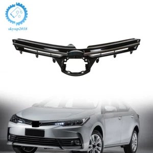 Parrilla negra brillante del capó del parachoques delantero para Toyota Corolla LE XLE 2017-2019 - Imagen 1 de 14