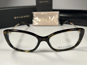 ๐ New! Bvlgari 4107-B Eyeglasses 504 Havana & Gold W/Pearl Frames 52/16/135 - Picture 1 of 7
