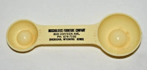 Taza cuchara medida hornear vintage Mossholders Furniture Co. Sheridan Wyoming - Imagen 1 de 4