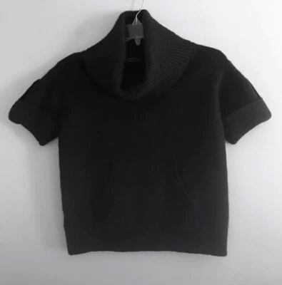 Suéter BCBGMaxazria Para Mujer Negro Cuello Capucha Angora Mezcla Lana Talla Pequeña Foto 1 de 4