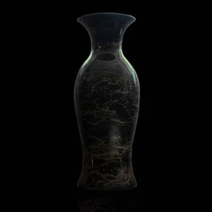 Vaso in Marmo Italiano Portoro Black Italian Marble Old Vase H.35cm - Bild 1 von 1