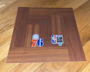 MAC MCCLUNG FIRMADO PHILADEPHIA 76ERS LOGOTIPO SLAM Dunk panel blanco certificado de autenticidad de baloncesto - Imagen 1 de 5