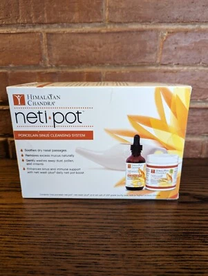 NUEVA CAJA SIN ABRIR Himalayan Chandra Neti Pot Completo Kit de Inicio de Limpieza Sinusal Foto 1 de 3