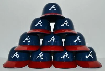 Atlanta Braves MLB 8oz Snack Size Ice Cream Mini Baseball Helmets - Quantity 10 - Image 1 of 2