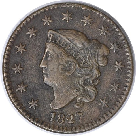 1827 Large Cent VF Uncertified #336 Cover